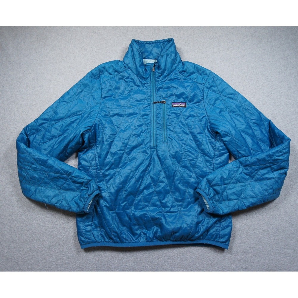 Patagonia Jacket Womens Small Blue Nano Puff Pullover Quilted Primaloft Ladies
